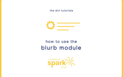 Divi Tutorials: How to Use the Blurb Module