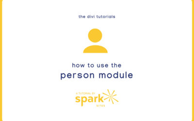 Divi Tutorials: How to Use the Person Module