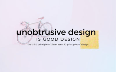 Unobtrusive Design is Good Design