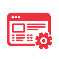 Website Design Icon Red