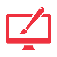 Website Design Icon Red